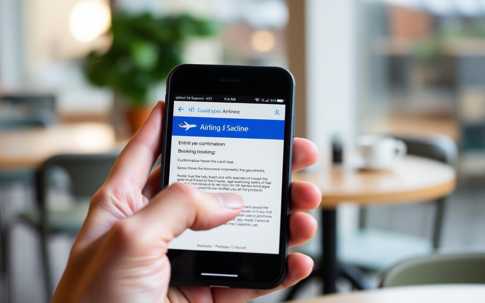 A booking confirmation email open on a phone next to a calendar and a cup of tea