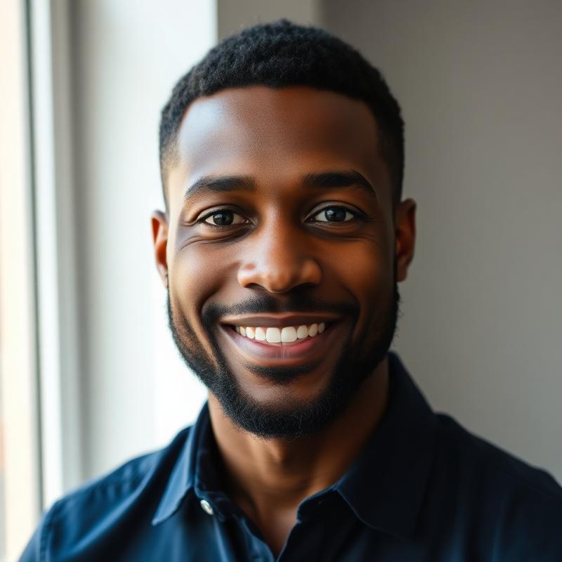 Daniel Okafor, Refunds and Passenger Rights Editor, photographed near a bright window